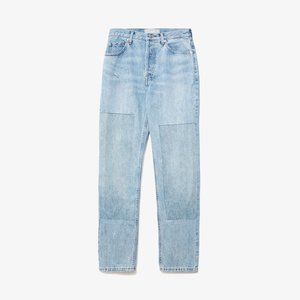 Everlane Curvy 90's Cheeky Straight Jean in Patched Blue